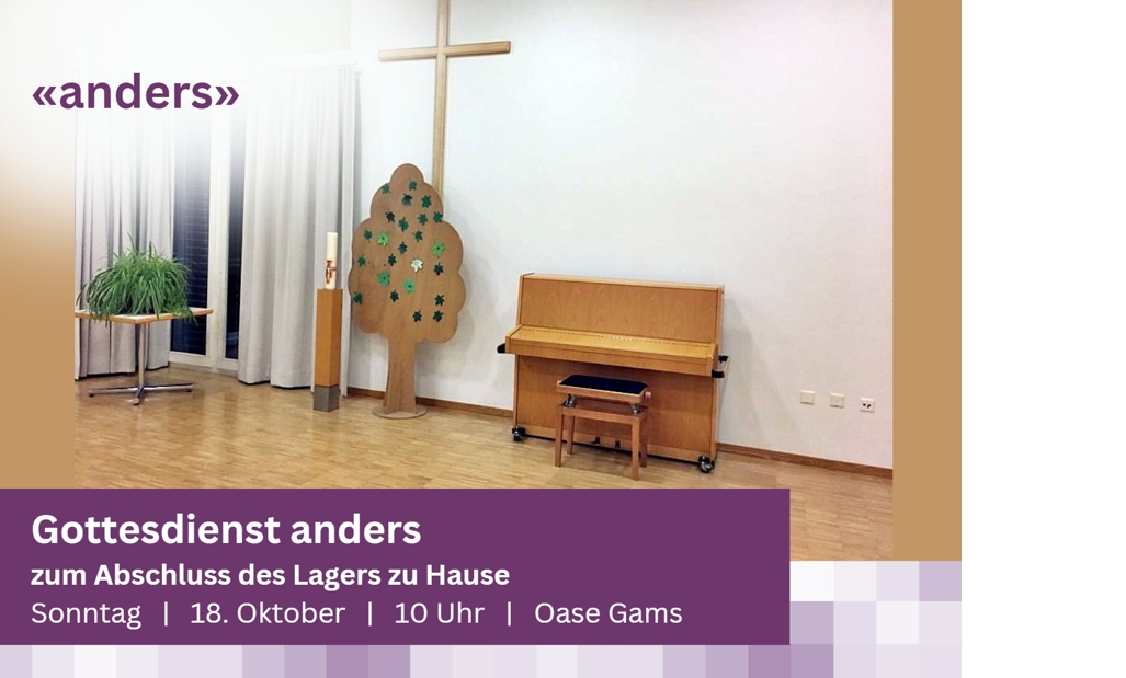 Gottesdienst zum Abschluss des Lager zu Hause